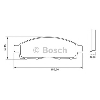 Фото Комплект тормозных колодок, дисковый тормоз BOSCH 0986BB0747