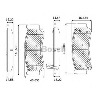 Photo Brake Pad Set, disc brake BOSCH F03B050185