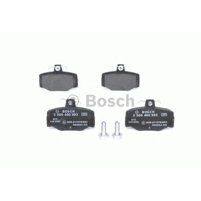 Photo Kit de plaquettes de frein, frein à disque BOSCH 0986460993