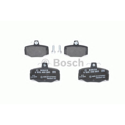 Photo Kit de plaquettes de frein, frein à disque BOSCH 0986460993