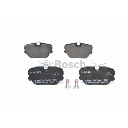 Photo Brake Pad Set, disc brake BOSCH 0986494058