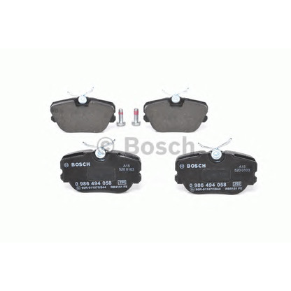 Photo Brake Pad Set, disc brake BOSCH 0986494058