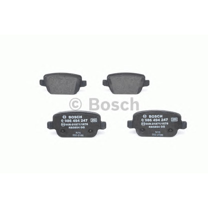 Photo Brake Pad Set, disc brake BOSCH 0986494247