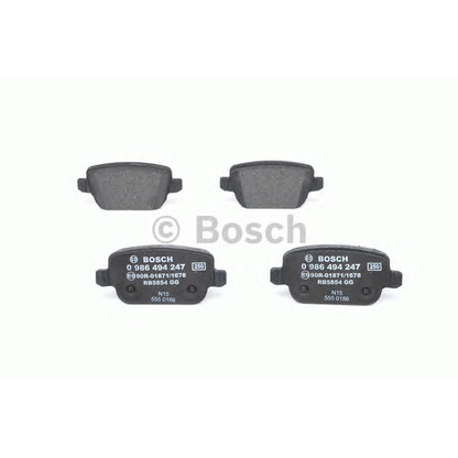 Photo Brake Pad Set, disc brake BOSCH 0986494247