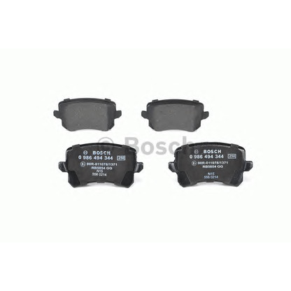 Photo Brake Pad Set, disc brake BOSCH 0986494344