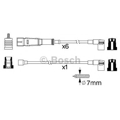 Фото Комплект проводов зажигания BOSCH 0986356336