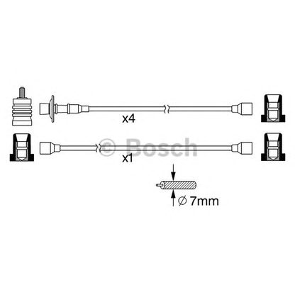 Фото Комплект проводов зажигания BOSCH 0986356370