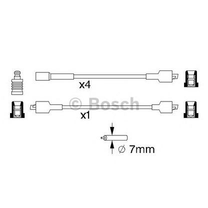 Zdjęcie Zestaw przewodów zapłonowych BOSCH 0986357010