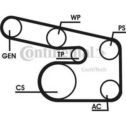 Фото Поликлиновой ремень CONTITECH 6PK1900D1