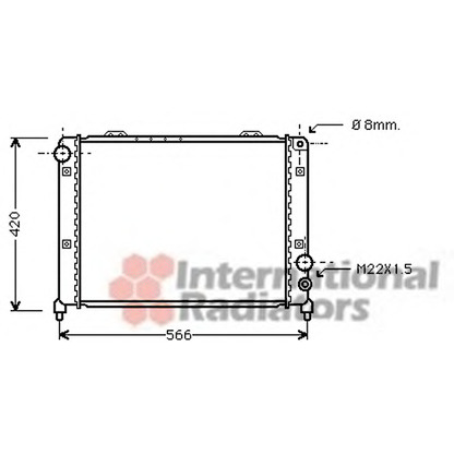 Photo Radiator, engine cooling VAN WEZEL 01002035