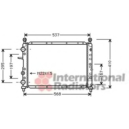 Foto Radiador, refrigeración del motor VAN WEZEL 01002048