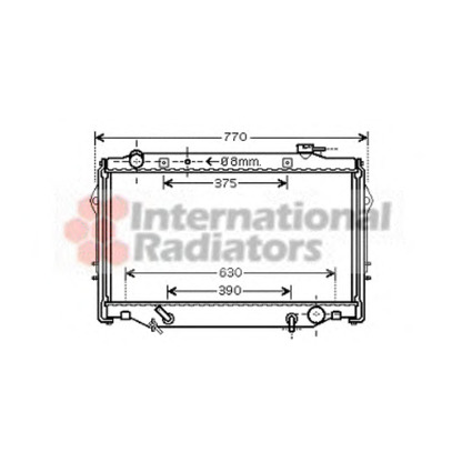 Photo Radiator, engine cooling VAN WEZEL 53002376