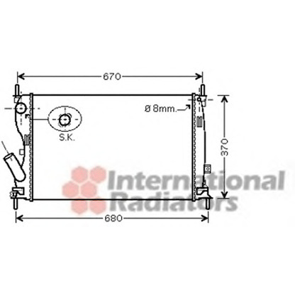 Foto Radiador, refrigeración del motor VAN WEZEL 18002408