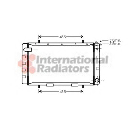 Photo Radiator, engine cooling VAN WEZEL 02002065