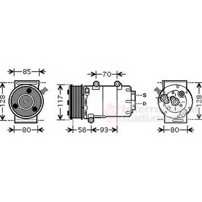 Foto Compresor, aire acondicionado VAN WEZEL 1800K416