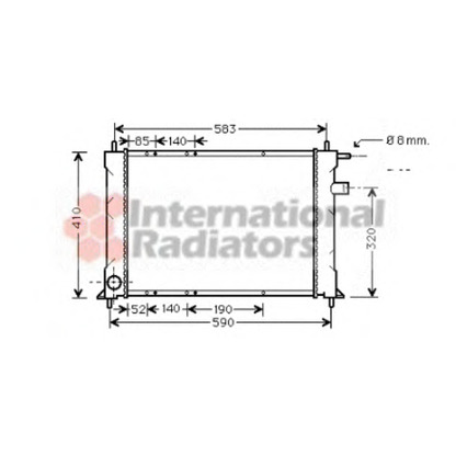 Photo Radiator, engine cooling VAN WEZEL 02002111