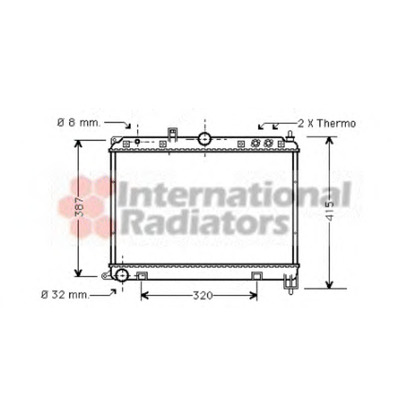 Photo Radiator, engine cooling VAN WEZEL 02002118