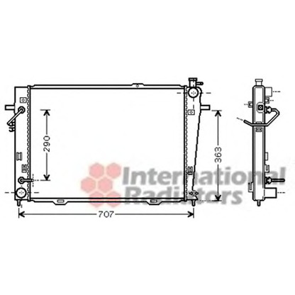 Photo Radiateur, refroidissement du moteur VAN WEZEL 82002167