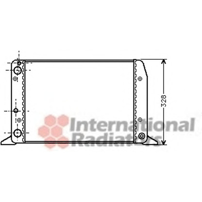 Photo Radiator, engine cooling VAN WEZEL 03002028