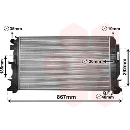 Photo Radiator, engine cooling VAN WEZEL 30002444