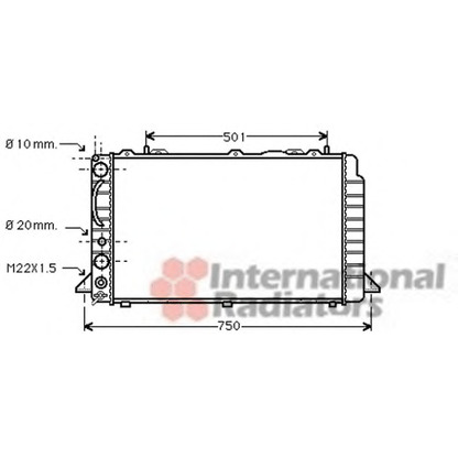 Photo Radiator, engine cooling VAN WEZEL 03002059