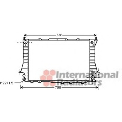 Photo Radiator, engine cooling VAN WEZEL 03002101