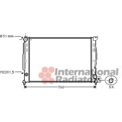 Foto Radiador, refrigeración del motor VAN WEZEL 03002110