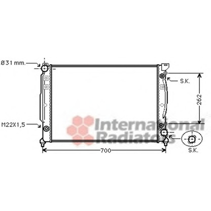 Photo Radiateur, refroidissement du moteur VAN WEZEL 03002111