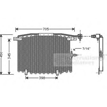 Foto Condensatore, Climatizzatore VAN WEZEL 03005115