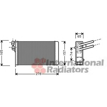 Photo Heat Exchanger, interior heating VAN WEZEL 03006097