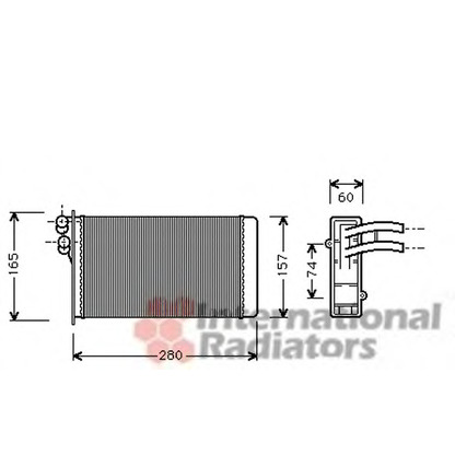 Photo Heat Exchanger, interior heating VAN WEZEL 03006141