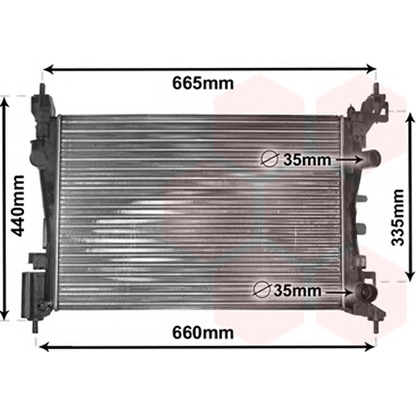 Foto Radiatore, Raffreddamento motore VAN WEZEL 37002408