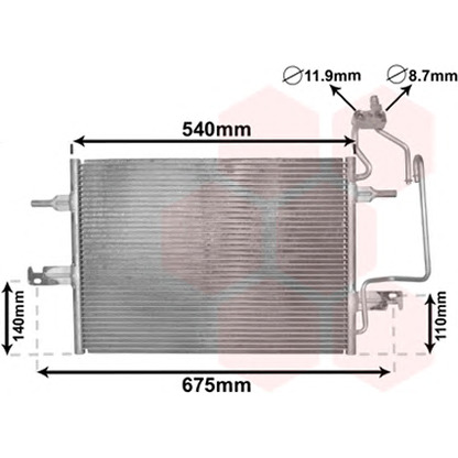 Foto Condensador, aire acondicionado VAN WEZEL 37005349