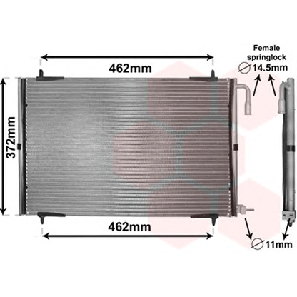 Foto Condensatore, Climatizzatore VAN WEZEL 40005191