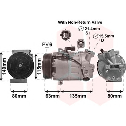 Foto Compressore, Climatizzatore VAN WEZEL 4300K487