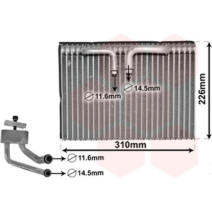 Photo Evaporator, air conditioning VAN WEZEL 4700V072