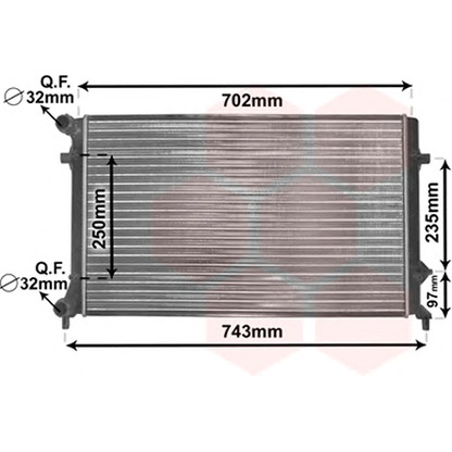 Photo Radiateur, refroidissement du moteur VAN WEZEL 58002204