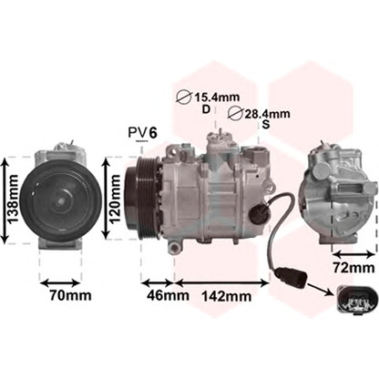 Foto Compressore, Climatizzatore VAN WEZEL 7400K074