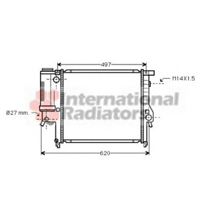 Photo Radiator, engine cooling VAN WEZEL 06002124