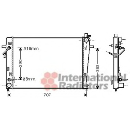 Photo Radiator, engine cooling VAN WEZEL 82002203