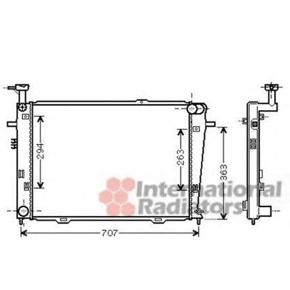 Photo Radiator, engine cooling VAN WEZEL 82002210