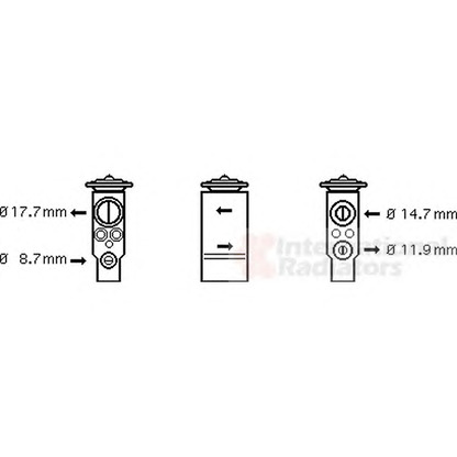 Photo Expansion Valve, air conditioning VAN WEZEL 01001105