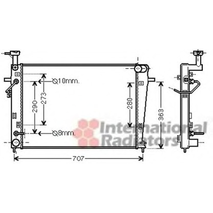 Foto Radiatore, Raffreddamento motore VAN WEZEL 82002211