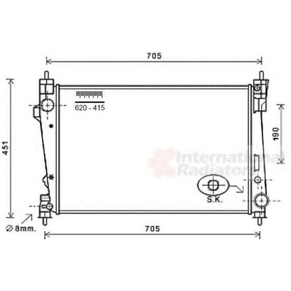 Photo Radiator, engine cooling VAN WEZEL 01002124