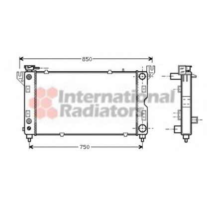 Photo Radiator, engine cooling VAN WEZEL 07002028