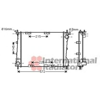 Photo Radiateur, refroidissement du moteur VAN WEZEL 43002372