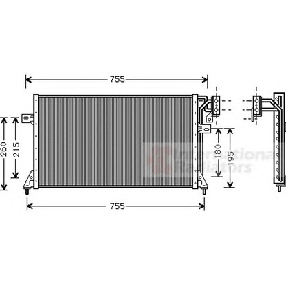 Photo Condenser, air conditioning VAN WEZEL 07005018