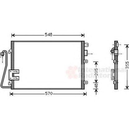 Photo Condenser, air conditioning VAN WEZEL 43005376