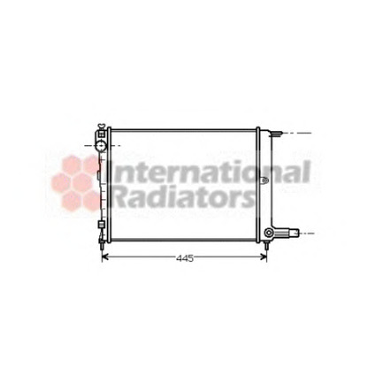 Photo Radiator, engine cooling VAN WEZEL 09002070