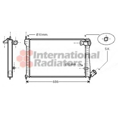 Photo Radiateur, refroidissement du moteur VAN WEZEL 09002101